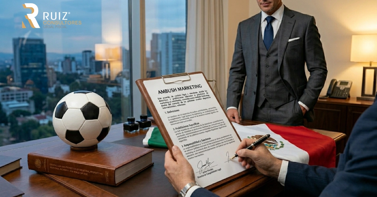 Logotipos e infracciones de propiedad industrial bajo el nuevo marco legal del IMPI para el Mundial 2026.